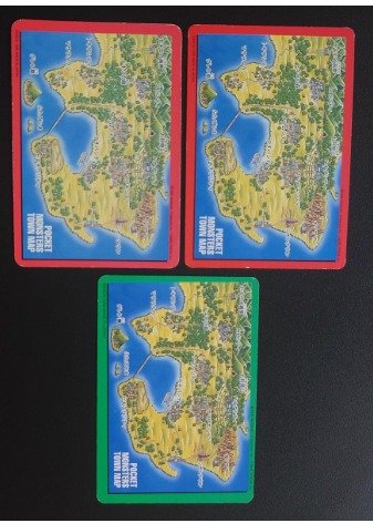 表紙3枚の裏。町の地図「POCKET MONSTERS TOWN MAP」